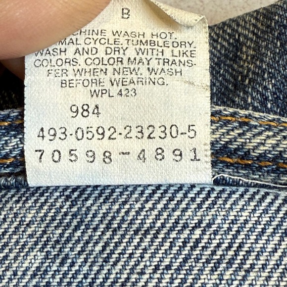 Levis 70598 4891 Denim Trucker Jacket Mens Medium Blue Vintage 90s Oversized - Picture 5 of 7